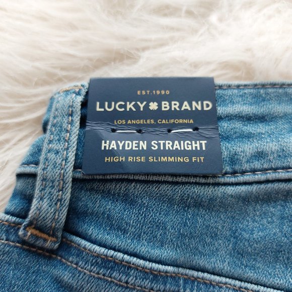 Lucky Brand Women's Plus Size Hayden Straight High Rise Slim Fit Denim Jeans 24W - Picture 9 of 16